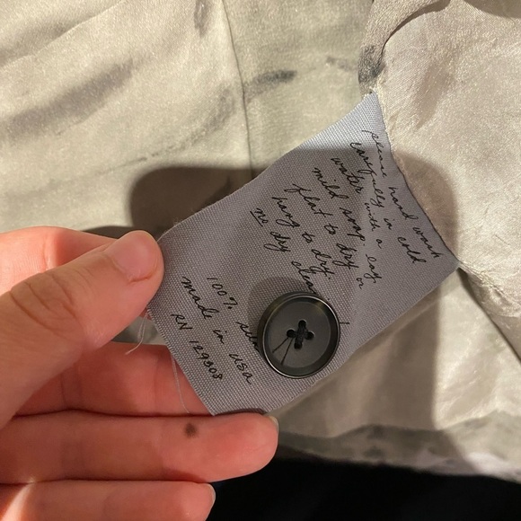 Raquel Allegra / Swing Tie Dye Coat Jacket grey Shibori 2 large L - Picture 7 of 8